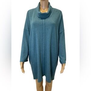 PureJill Cowl Neck Women's Teal Sweater size XL